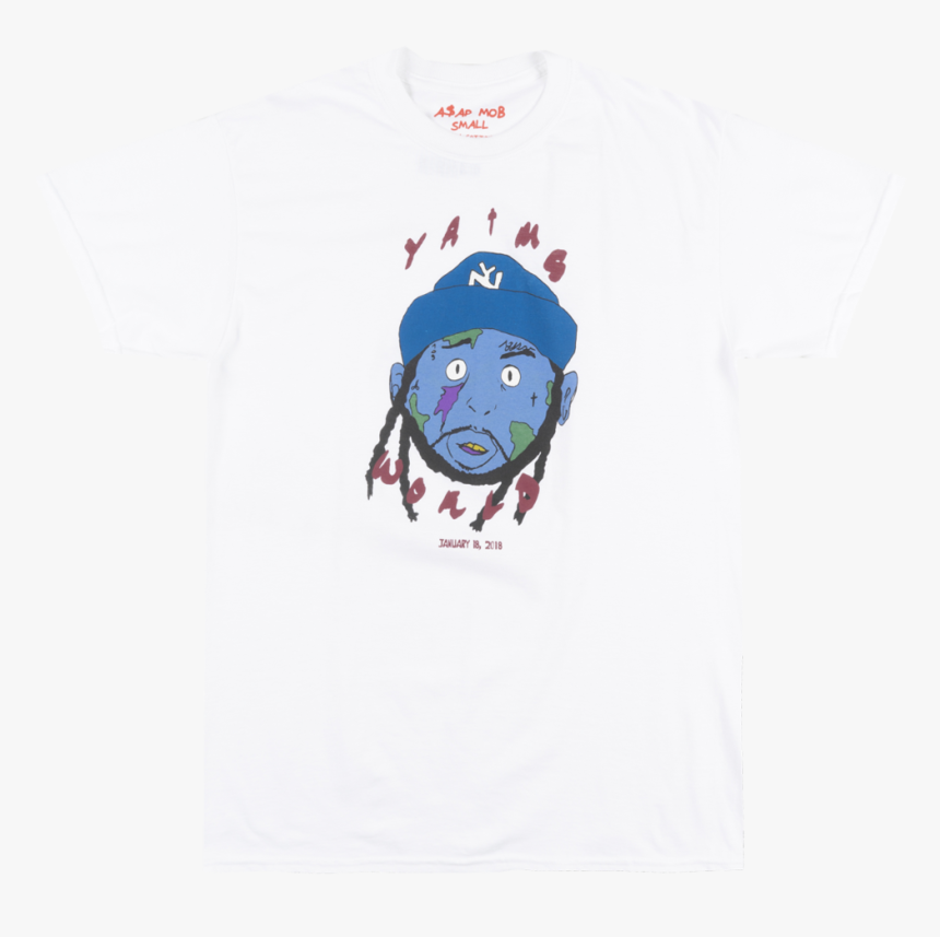 Asap Mob Yams World T-shirt Mens White Awge Music Rap - Armadillo World Headquarters T Shirt, HD Png Download, Free Download