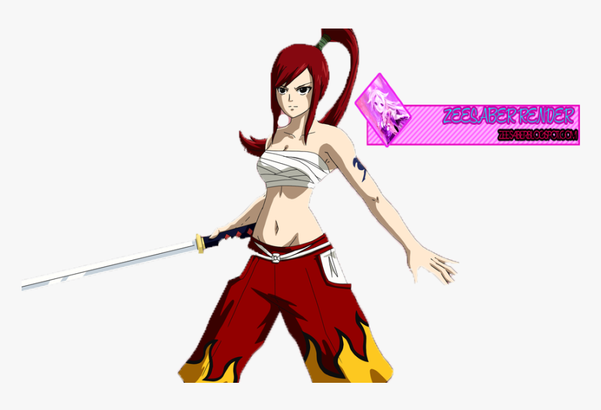 Erza Scarlet Adamantine Armor Download - Erza Scarlet Armur Samourai, HD Png Download, Free Download