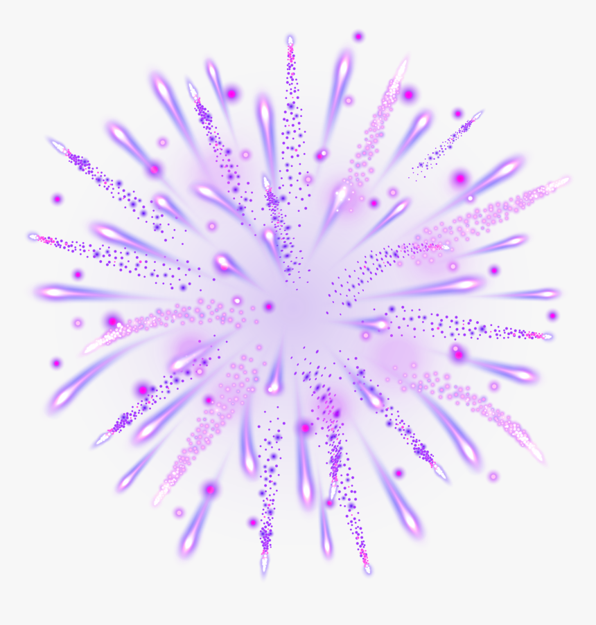 Purple Firework Transparent Clip - Transparent Purple Fireworks Clipart, HD Png Download, Free Download