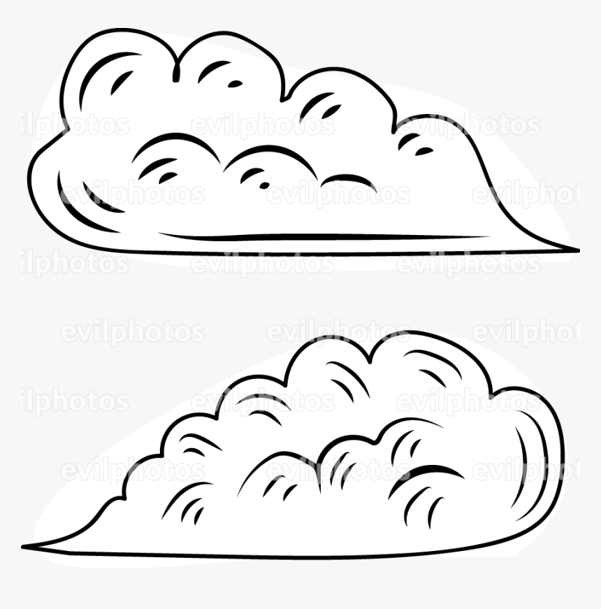 Cloud Drawing Vector And Stock Photo - Line Art, HD Png Download, Free Download