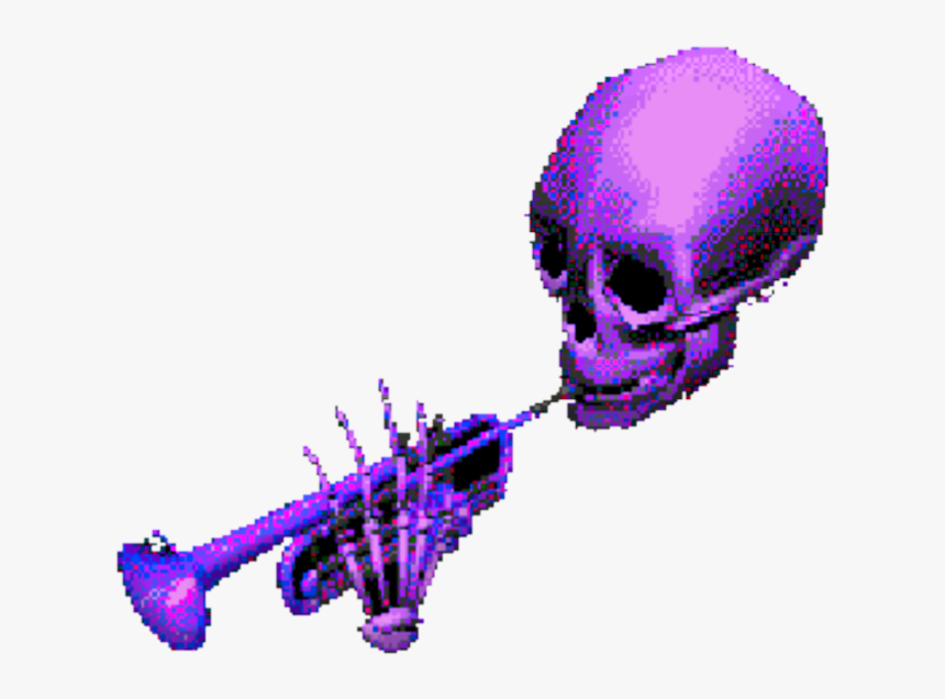 #skeleton 
#trumpet 
#vaporwave
#aesthetic - Trumpet Skeleton Png, Transparent Png, Free Download