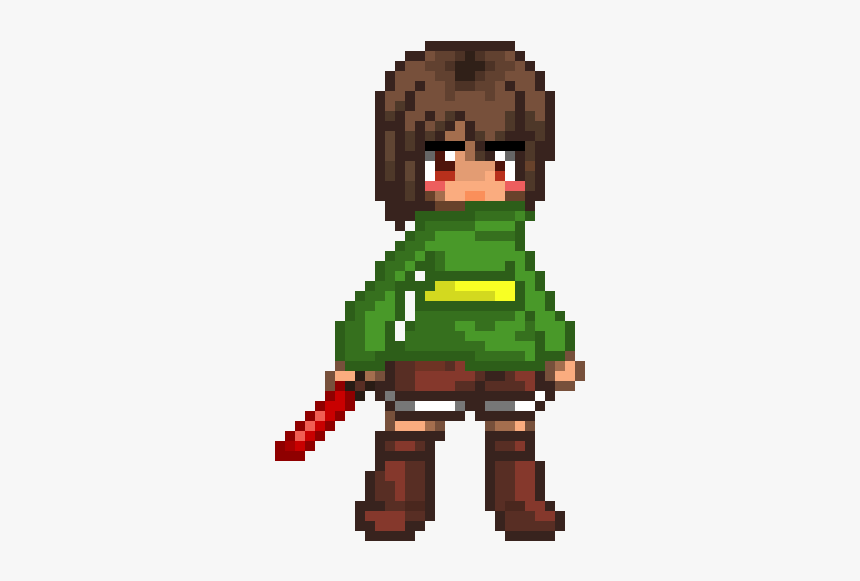 Chara And Frisk Pixel, HD Png Download, Free Download