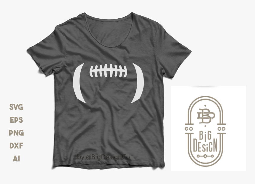 Football Ball Svg - Open Collar T Shirt, HD Png Download, Free Download