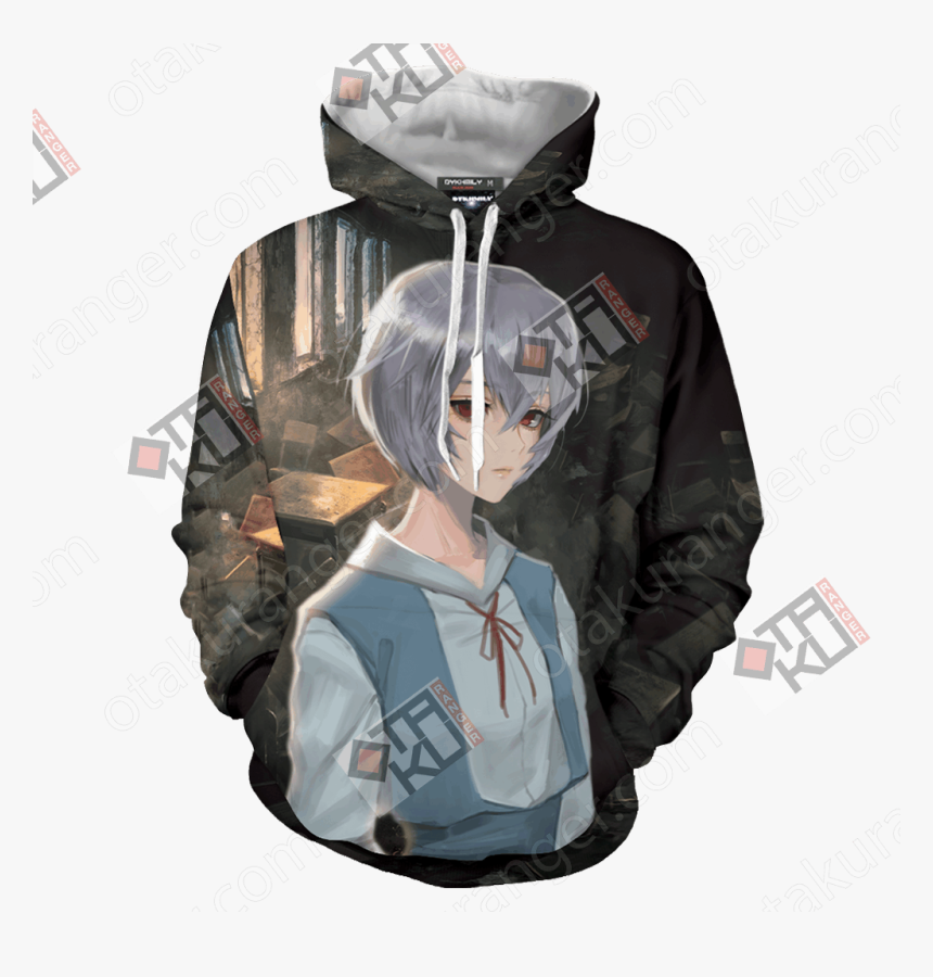 Shin Seiki Evangelion Ayanami Rei Unisex 3d Hoodie - Zoro One Piece Hoodie, HD Png Download, Free Download