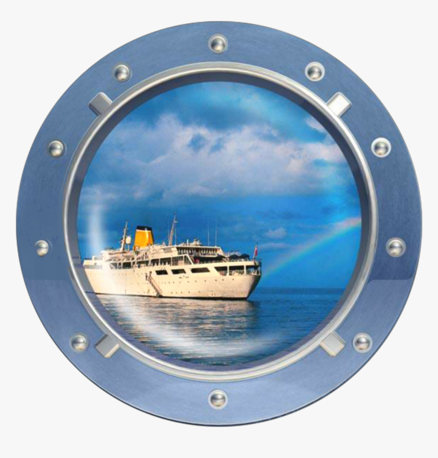 #ftestickers #window #porthole #ship #sea #3deffect - Cartoon Submarine Window, HD Png Download, Free Download
