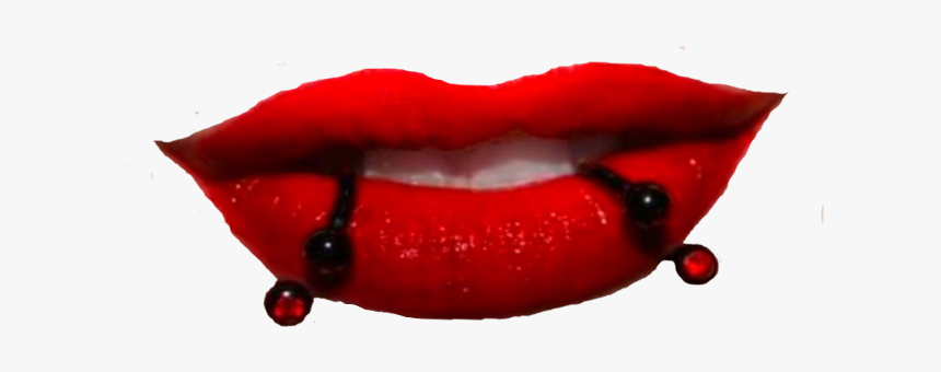 #lips #lipstick #red #piercings #snakebites #snakebitepiercings - Red Snake Bites Piercing, HD Png Download, Free Download