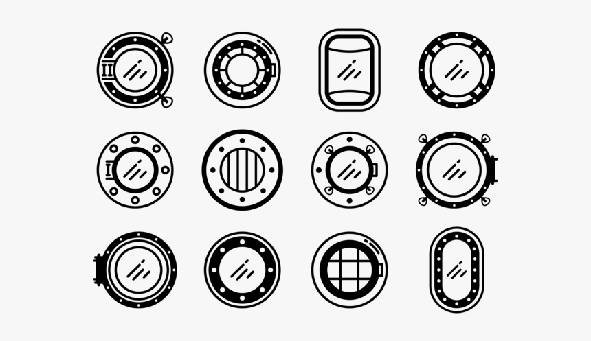 Porthole Icons Vector - Circle, HD Png Download, Free Download