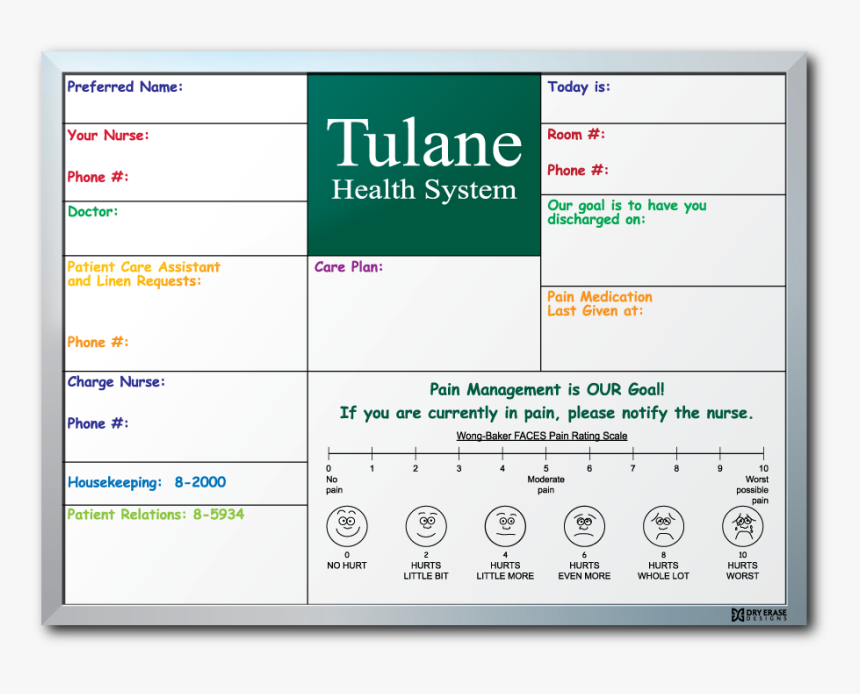 Tulane Medical Center Patient - Mental Health Patient White Boards, HD Png Download, Free Download