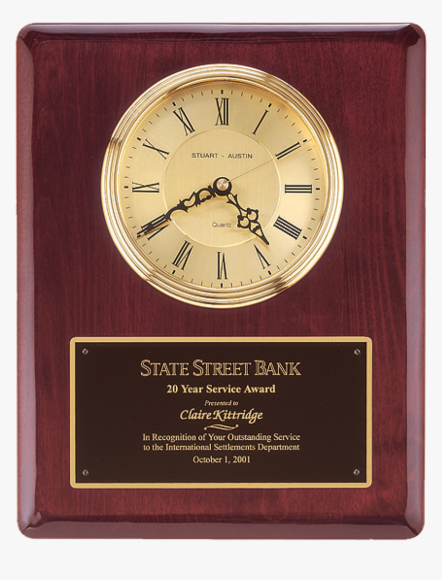13 - Award Plaque With Clock, HD Png Download, Free Download