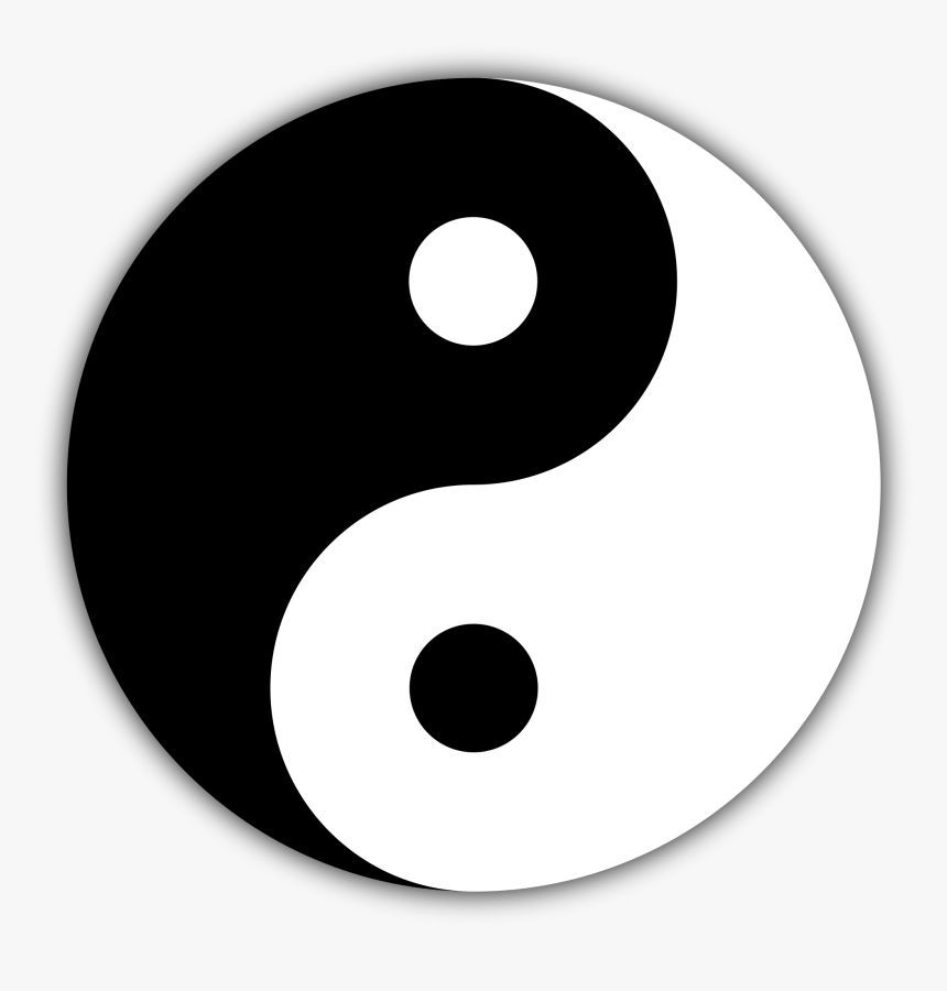 Transparent Yin Yang Clipart - Yin And Yang White Background, HD Png Download, Free Download