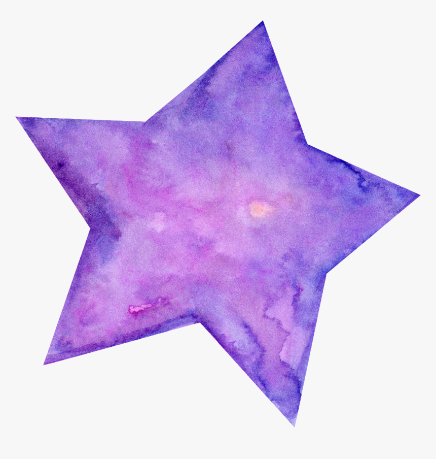 Hand Painted Cartoon Five Pointed Star Png Transparent - Painting Star Png, Png Download, Free Download