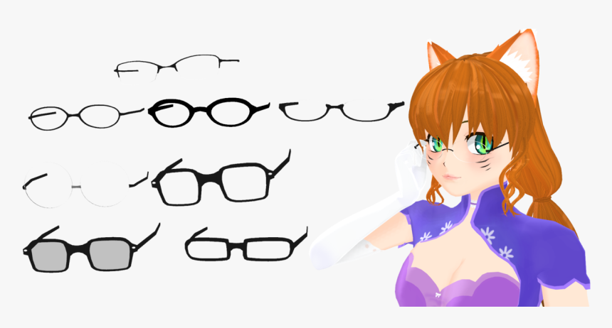 Thumb Image - Mmd Tda Glasses, HD Png Download, Free Download