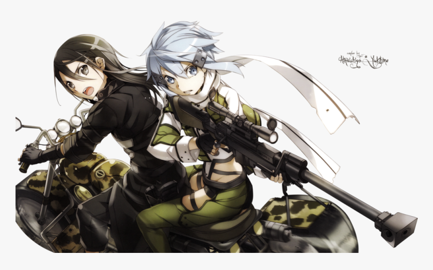 Sword Art Online Amor Prohibido Y Kirito - Sinon And Kirito Png, Transparent Png, Free Download