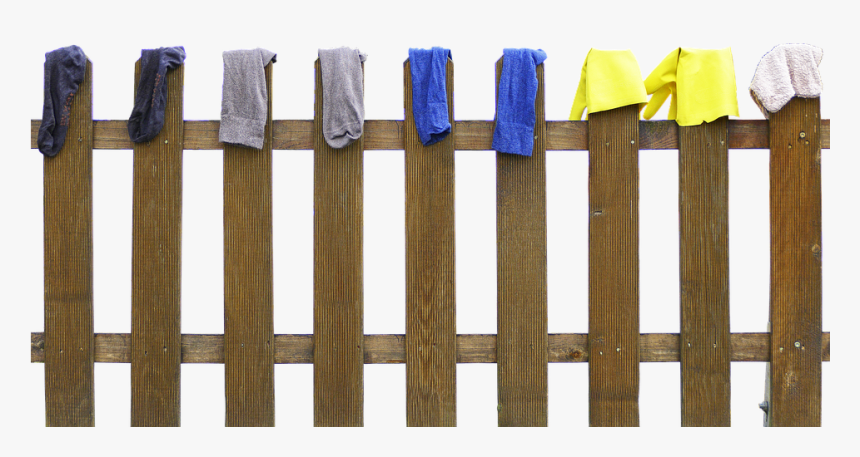 Fence, Laundry, Dry, Wood Fence, Paling, Socks - Seca De Madeira Png, Transparent Png, Free Download