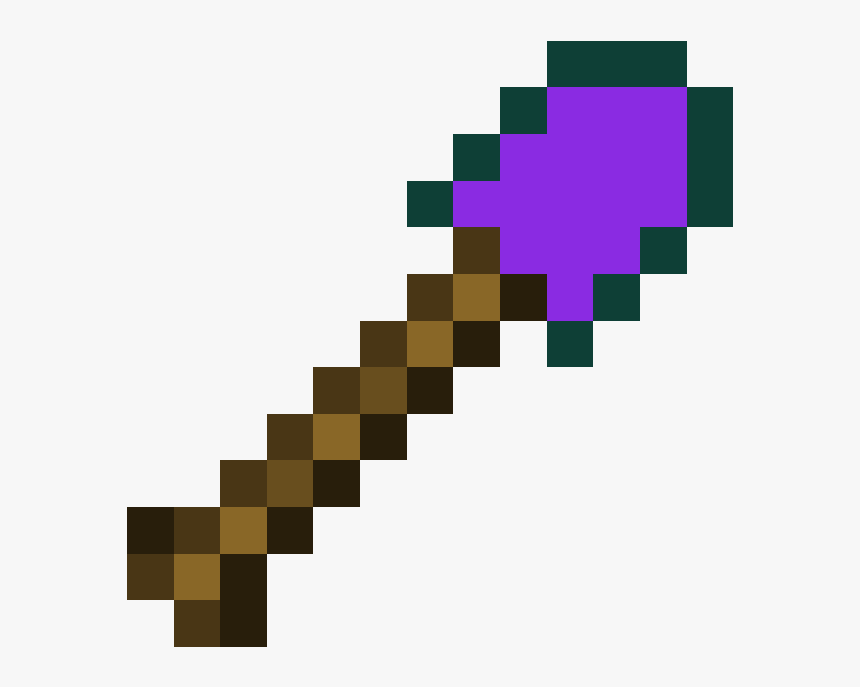 Minecraft Diamond Pickaxe Minecraft Diamond Pickaxe - Pixel Art Minecraft Shovel, HD Png Download, Free Download