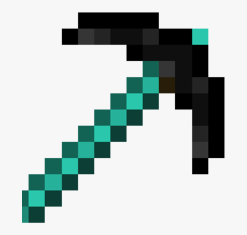 Minecraft Diamond Pickaxe Png, Transparent Png, Free Download