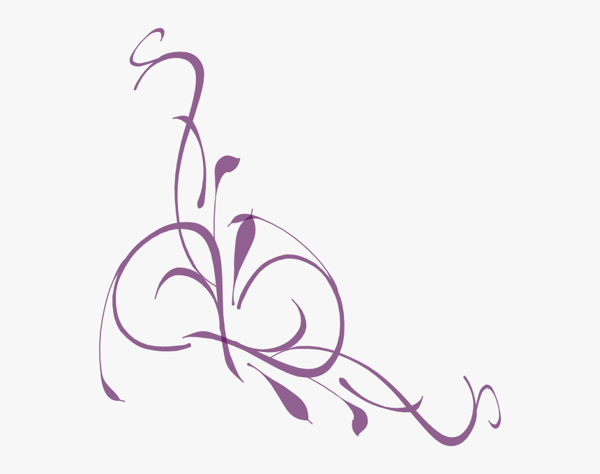 Purple Swirls Png Purple Corner Border Clipart Transparent Png Kindpng