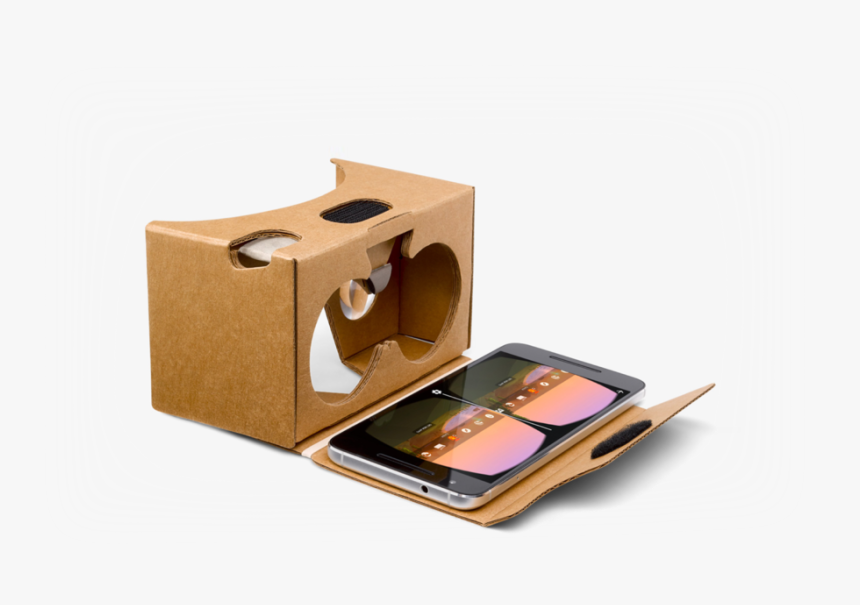 02 Google Cardboard - Cardboard Phone Vr Headset, HD Png Download, Free Download