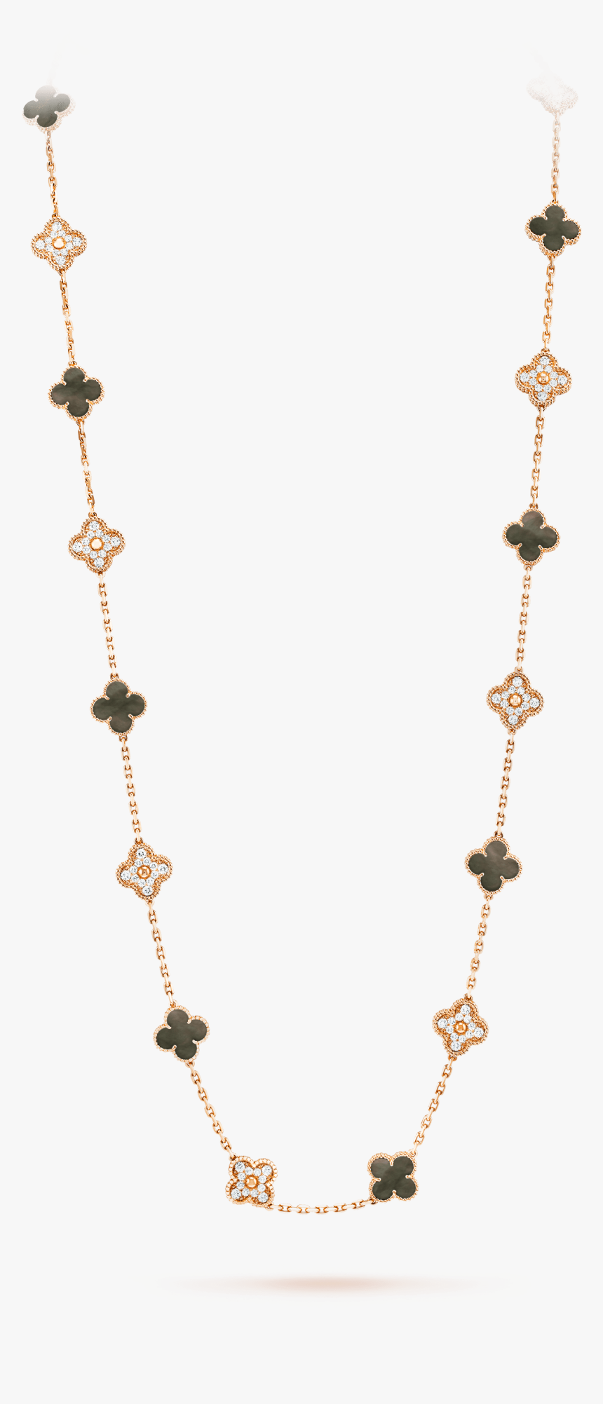 Vintage Alhambra Long Necklace, 20 Motifs, - Van Cleef Alhambra Long Necklace, HD Png Download, Free Download