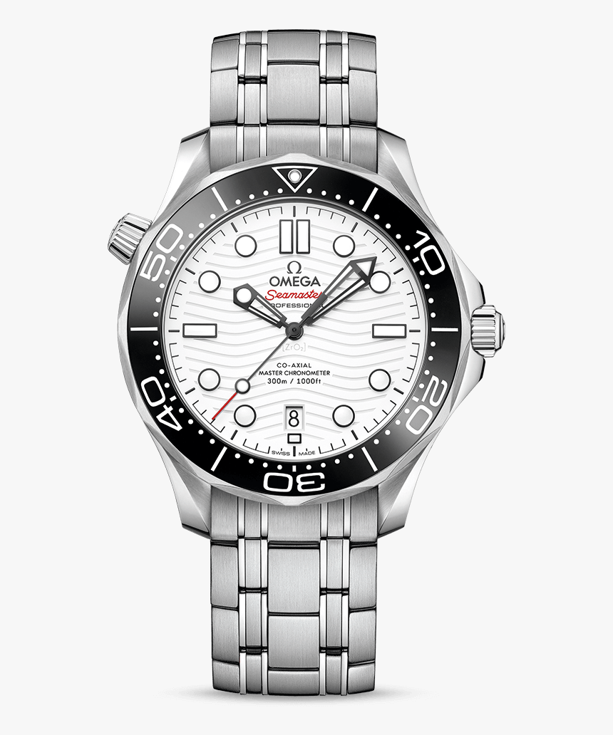 Diver 300m Omega Coaxial Master Chronometer 42 Mm - Omega Seamaster Diver 300m White Dial, HD Png Download, Free Download