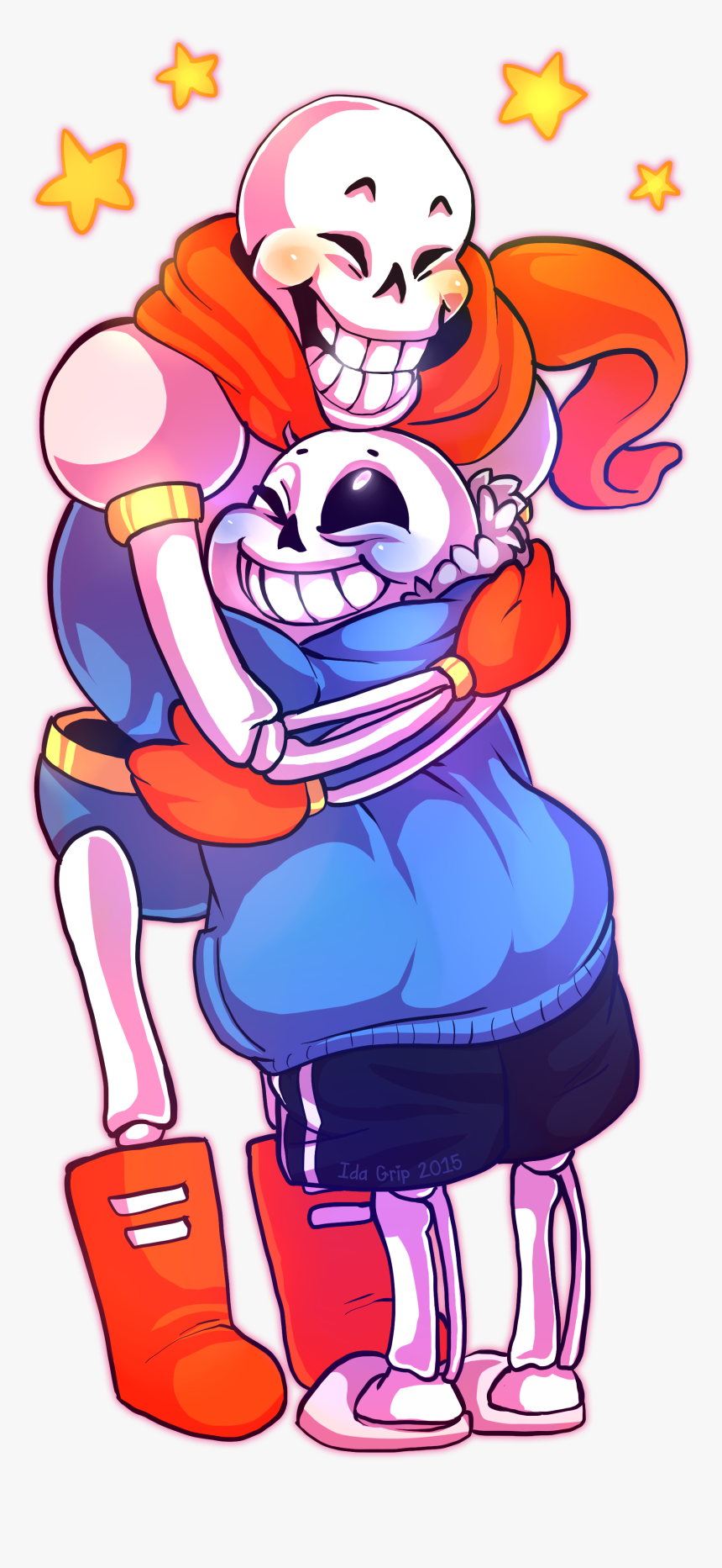 Undertale Sans And Papyrus Hugging, HD Png Download, Free Download