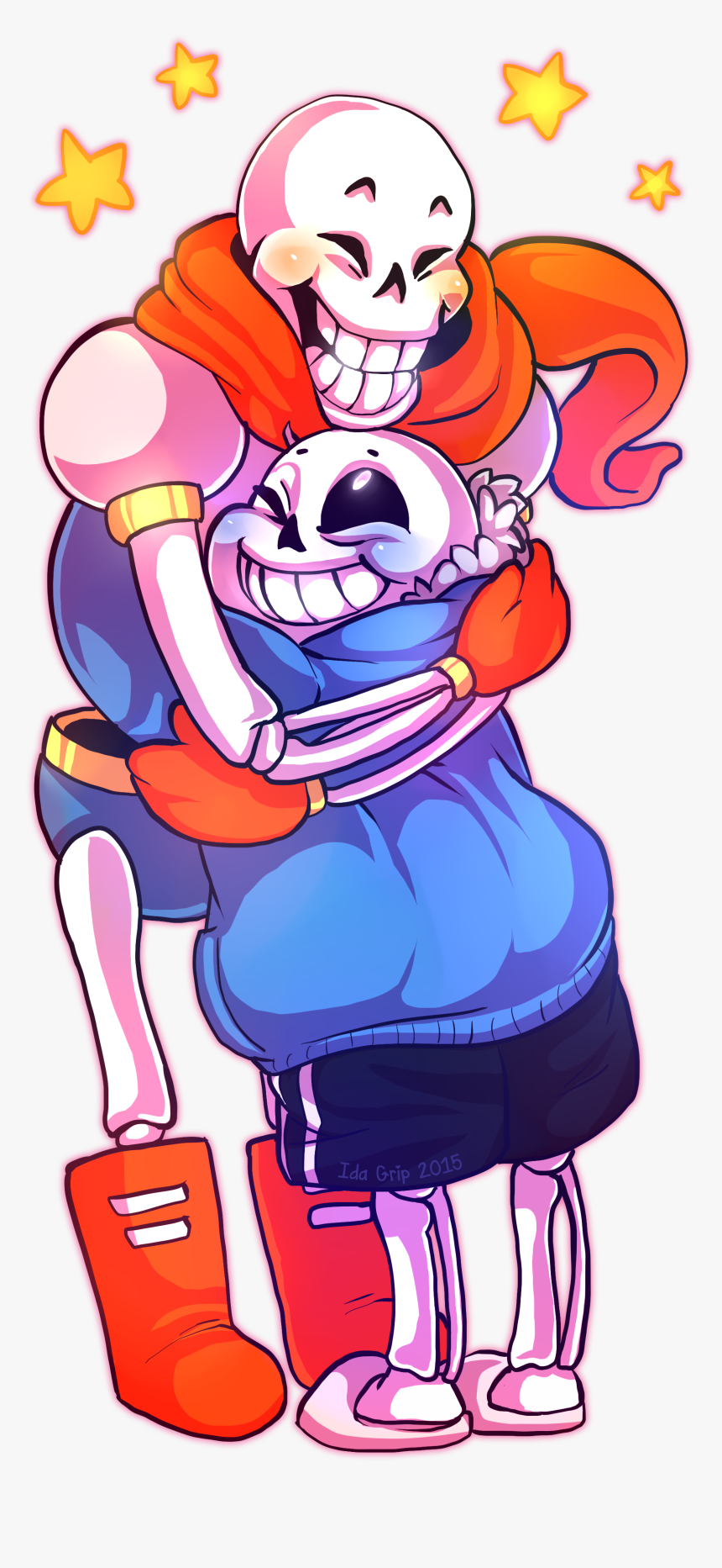 Undertale Sans And Papyrus Hugging Hd Png Download Kindpng