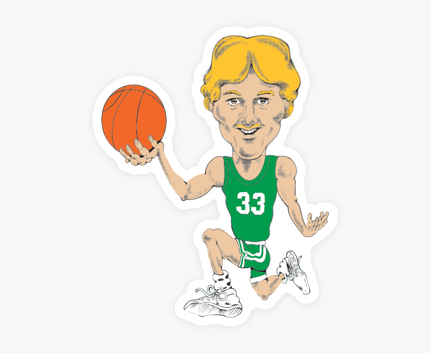 Larry Bird Caricature Sticker"
 Data-large Image="//cdn - Dribble Basketball, HD Png Download, Free Download