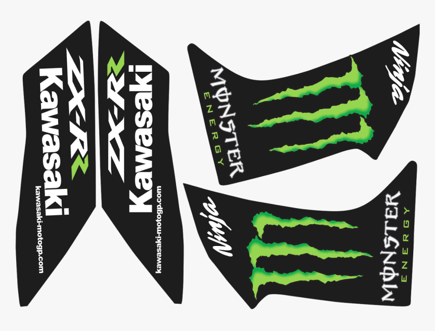 Kawasaki Ninja Monster Zx-rr Vector - Monster Energy Drink, HD Png Download, Free Download