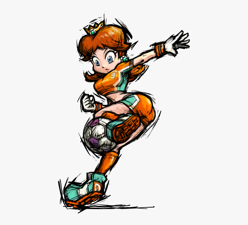 Daisy From Mario Strikers - Super Mario Strikers Concept Art, HD Png Download, Free Download