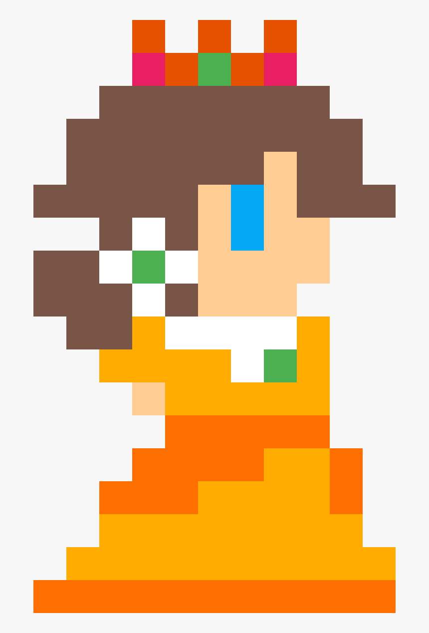 Princess Daisy Pixel Art, HD Png Download, Free Download