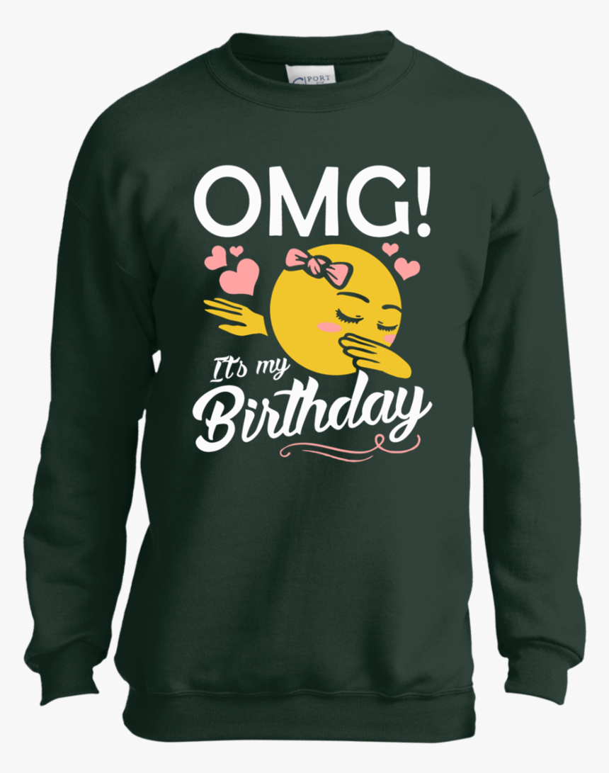 Omg It"s My Birthday Emoji Dabbing Youth Pc90y Port - Long-sleeved T-shirt, HD Png Download, Free Download