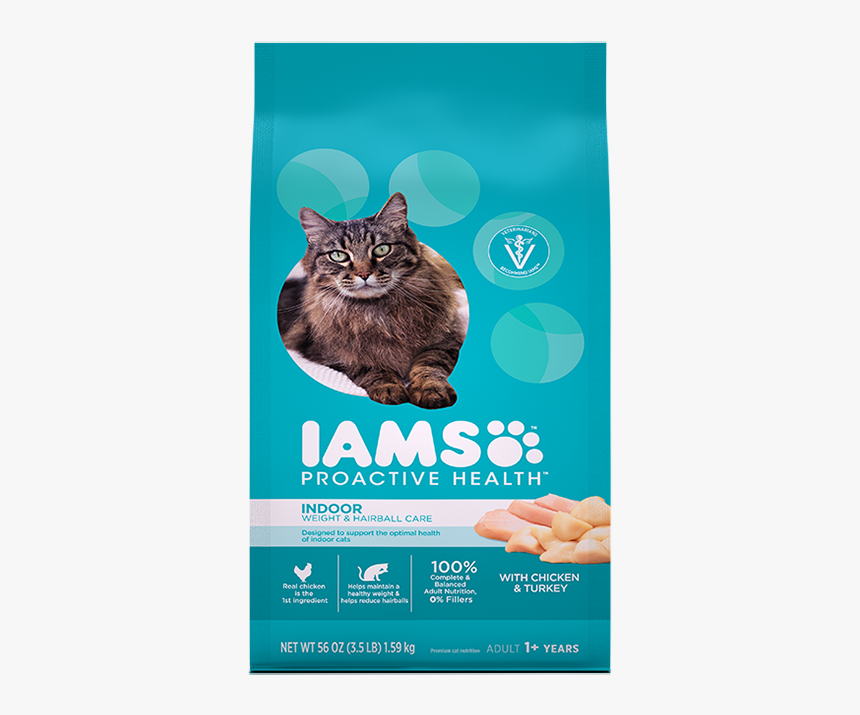 Iams Proactive Health Adult Indoor Weight & Hairball - Iams Indoor Cat Food, HD Png Download, Free Download