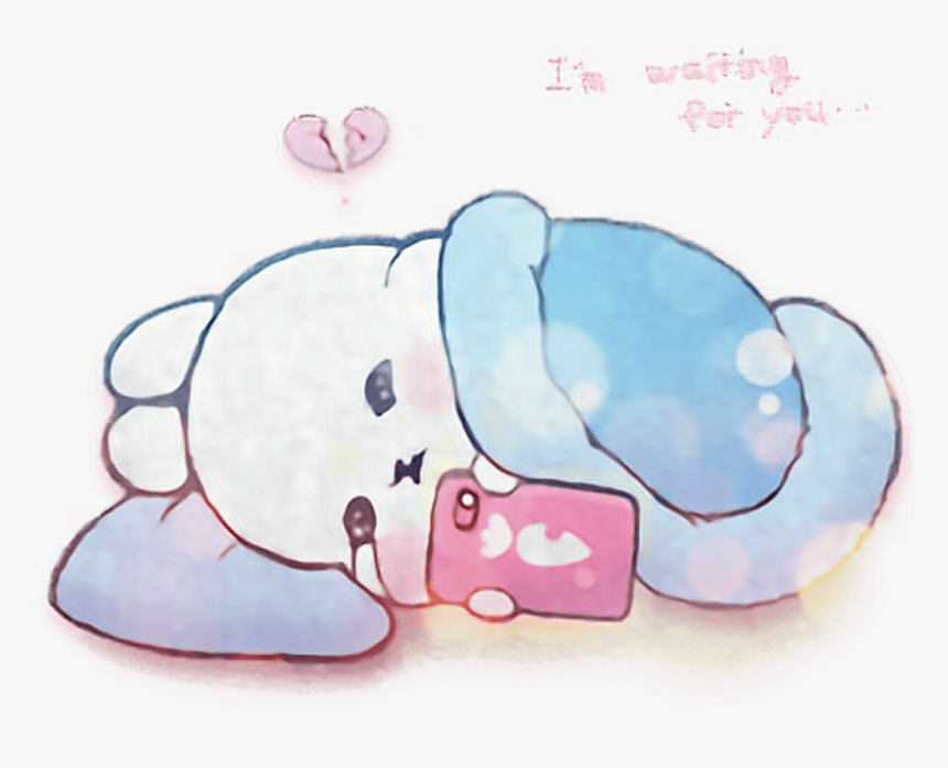 #bunny #kawaii #sad #sadness #inlove #rabbit #kawaii - Cartoon, HD Png Download, Free Download