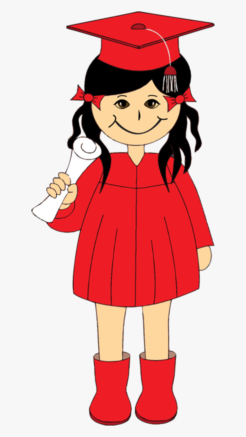 Get Creative With This Free Kids Clip Art - Graduation Girl Clipart, HD Png Download, Free Download