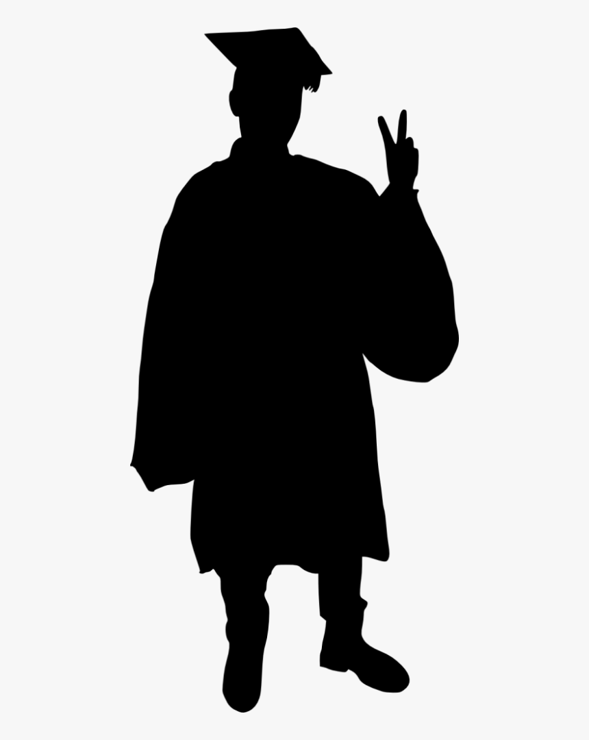 Silhouette At Getdrawings Com - Graduation Transparent Clip Art, HD Png Download, Free Download