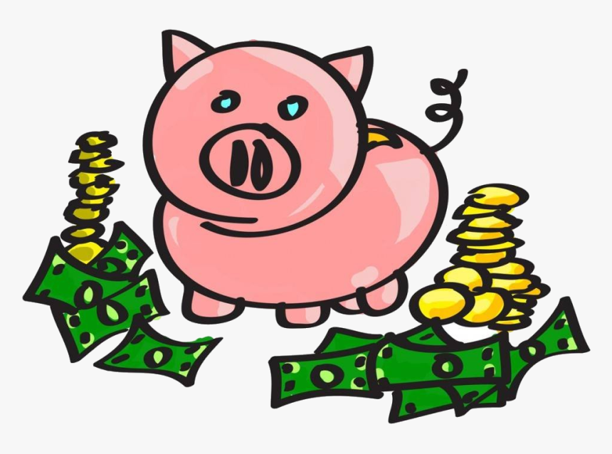 Money Clip Art Clipart Fans Transparent Png - Clipart Piggy Bank Money, Png Download, Free Download