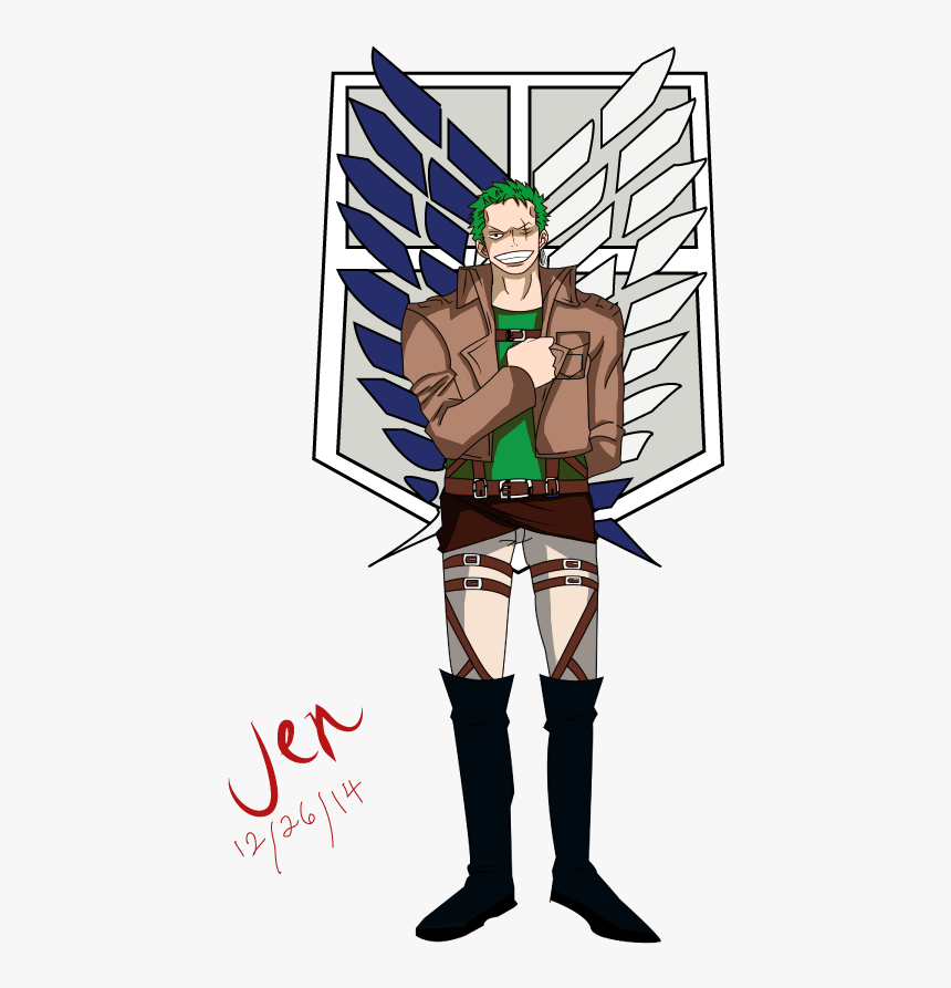 Zoro As A Member Of The Survey Corps - Survey Corps Attack On Titan, HD Png Download, Free Download