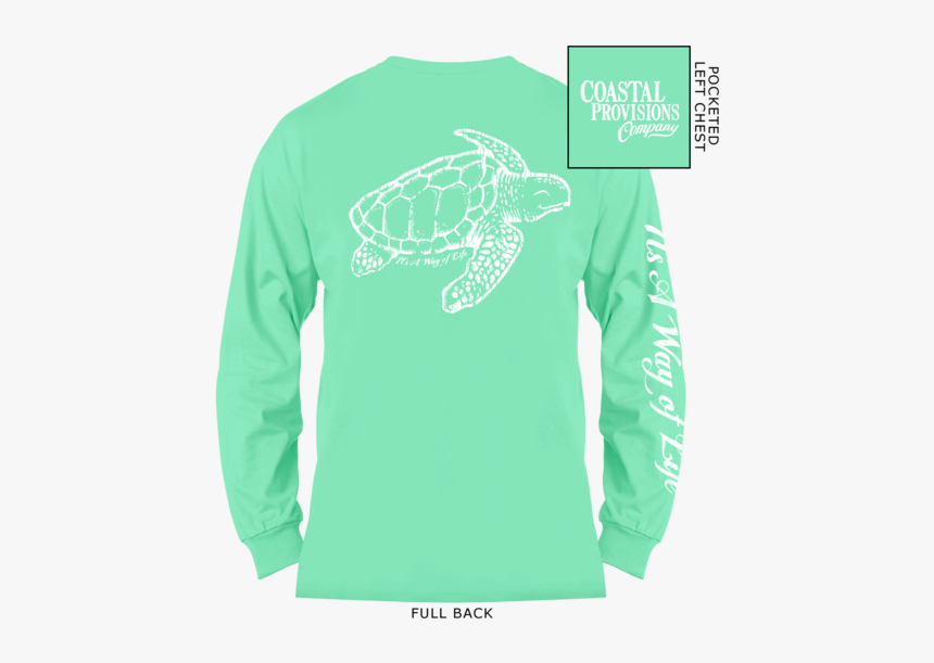 Vintage Logo Long Sleeve - Green Sea Turtle, HD Png Download, Free Download