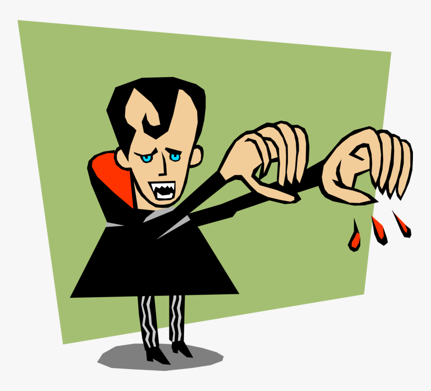 Vector Illustration Of Scary Count Dracula On The Prowl - Cartoon, HD Png Download, Free Download