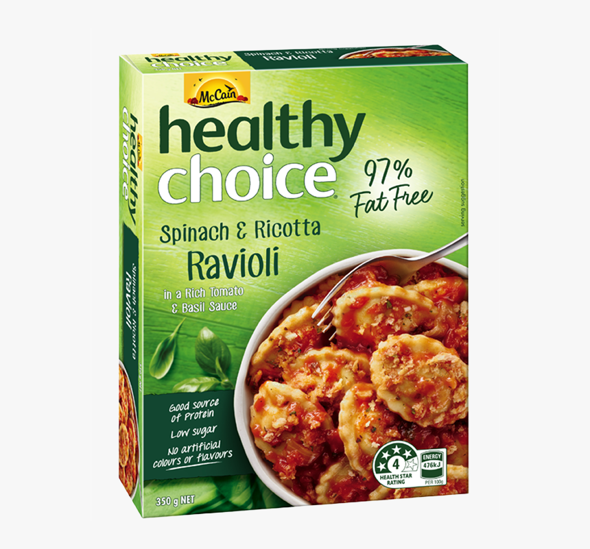 Healthy Choice Spinach & Ricotta Ravioli 350g , Png - Mccain Healthy Choice, Transparent Png, Free Download
