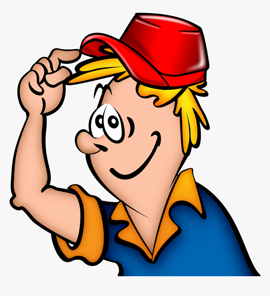 Boy Wearing Hat Png - Man Wearing A Hat Cartoon, Transparent Png, Free Download