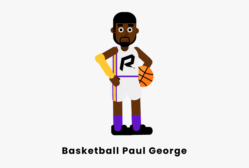 Basketball Paul George - Cartoon, HD Png Download, Free Download