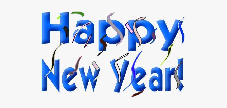 Happy New Year Sign Vector Drawing - Happy New Year Blue Image Png, Transparent Png, Free Download