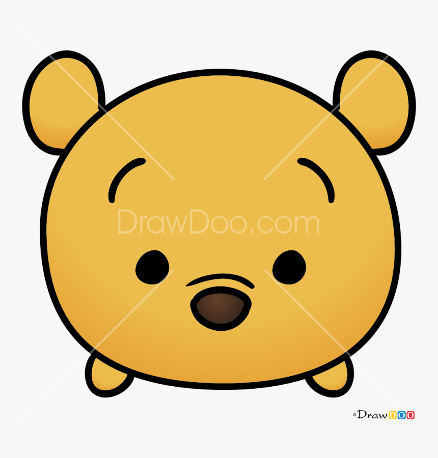 How To Draw Pooh Disney Tsum Tsum - Cartoon, HD Png Download, Free Download