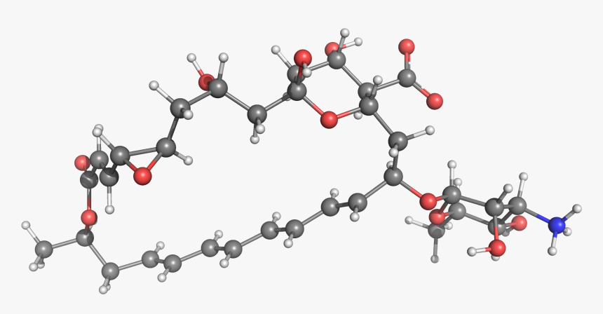 Natamycin Ball And Stick - Mechanism Of Natamycin, HD Png Download, Free Download