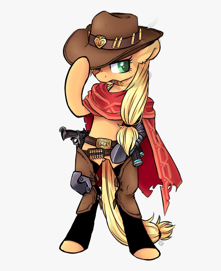 Appleborg, Applejack, Artist - Applejack As Jesse Mccree, HD Png Download, Free Download