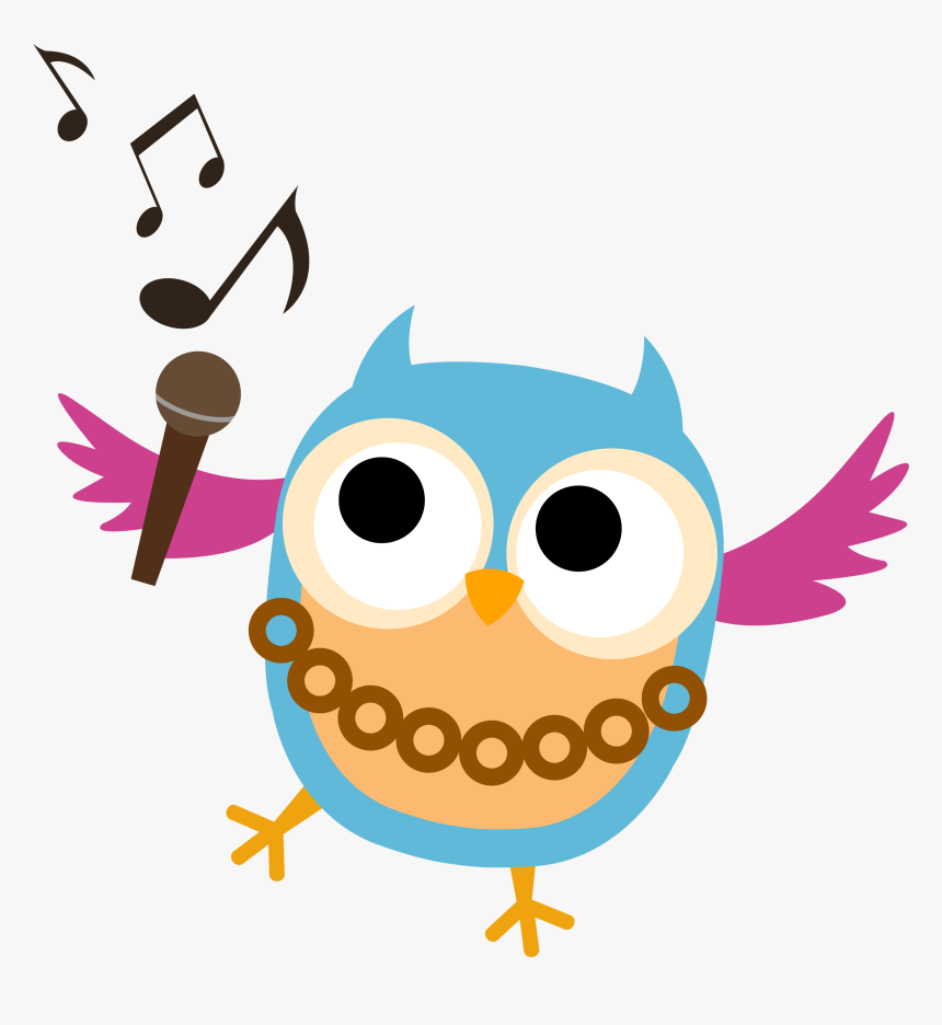 Graphic Transparent Choir Clipart Vocal Solo - Owl Singing Clip Art, HD Png Download, Free Download