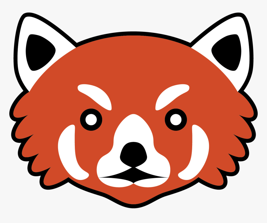 Panda Clipart Red Panda - Red Panda Head Shape, HD Png Download, Free Download