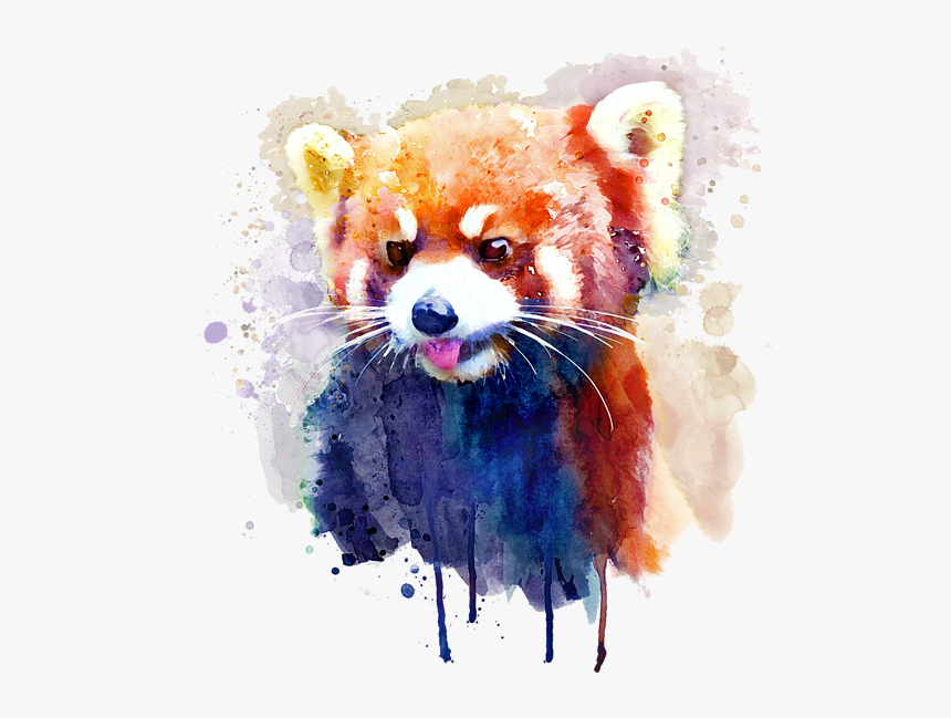 Bleed Area May Not Be Visible - Watercolor Animals Red Panda, HD Png Download, Free Download