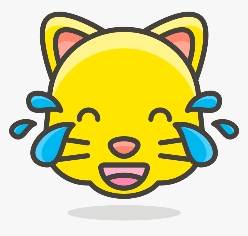 098 Cat Face With Tears Of Joy - Easy Cat Emoji Drawing, HD Png Download, Free Download
